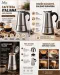 ☕ Cafetera Italiana Jata CAX104 | Café Tradicional con Aroma Intenso