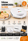 Sandwichera Grill Compacta Antiadherente 750W | Viteliq™